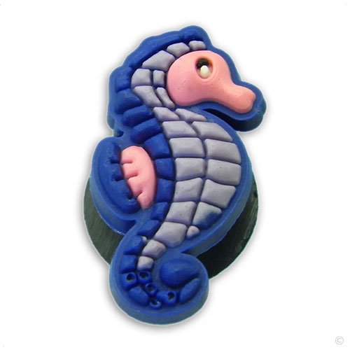 seahorse blue purple rose- style your crocs, Charm #1452, Clogs stickers | fun Clips