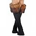 ECOSCO Women Soft Cozy Fuzzy RED FOX Faux Fur Leg Warmers Sock Boot Cover