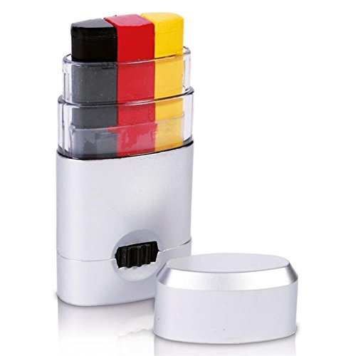 Fanartikel, Fanset Deutschland EM, WM, Fanpaket zur Europameisterschaft 2016, Schminke, Fahnen, Brille, Pfeife, Hut, Autofahne, Bandana, Tattoos, Fingernägel, Caxirola … (Schminke)