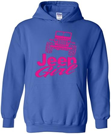 Acacia Jeep Girl Unisex Hoodie Sweatshirt X-Large Royal Blue