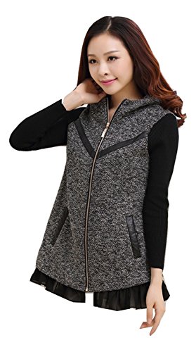 ジャケット パーカー フード付き 長袖 フリル シフォン カーディガン カジュアル フェミニン エレガント 大きいサイズ アウター 通勤 OL オフィス レディース 美脚 秋物 冬物 可愛いスカーフ付き m338