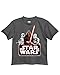 STAR WARS Little Boys' Badge Bunch 1 Tee, Charcoal, 5/6