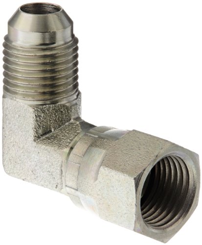 Eaton Weatherhead C5506X6 Carbon Steel SAE 37-Degree (JIC) Flare-Twin Fitting, Swivel, 90-Degree Elbow, 3/8