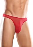 Mens Sheer Red Thong Underwear