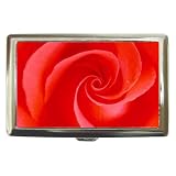 Red Rose Swirl Flower Garden Lover Art Photo Cigarette, Money, or Credit Card and ID Case