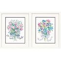 9x12 Water PBN-Bouquet Pair
