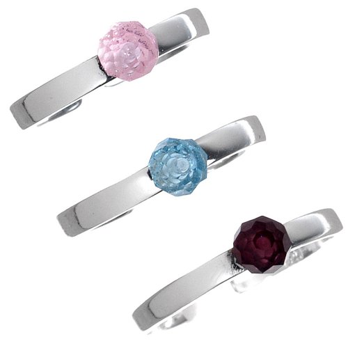Sterling Silver Disco Ball Toe Ring Set