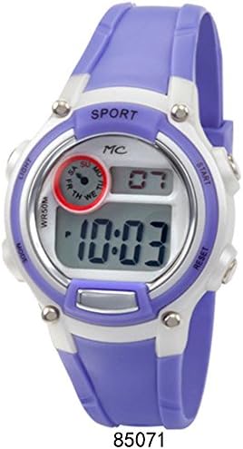 Montres Carlo Lavender Digital 50 Meter LCD Watch