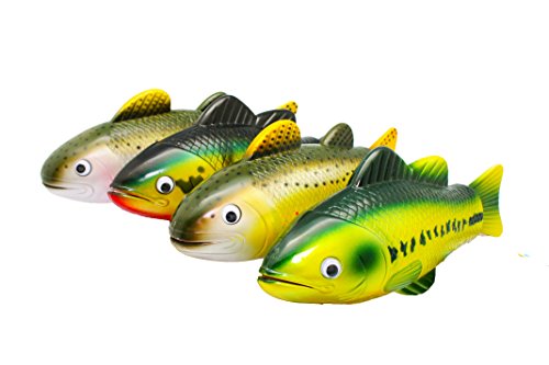 Large-mouth Bass, Realistic Swimming Fish Water Pool and Bath Toy 8 ...