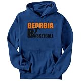 Georgia ALL B-ASKETBALL Usa States Mens Hoodie (Steel, Sizes X-Small - XXX-Large)