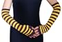 Purple and Gold Striped Acrylic Arm Warmers by Red Carpet Studios