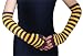 Purple and Gold Striped Acrylic Arm Warmers by Red Carpet Studios