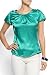 Mango Women's Teardrop Closure Blouse, 10, Green
