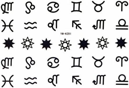 "Twelve Constellations" Temporary Tattoo Waterproof Body Tattoo Stickers 2pcs/set