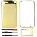 100% OEM/ORIGINAL Bezel! Brand New CHROME/REFLECTIVE/MIRROR Pure GOLD Back Housing /Facia /Fascia /Cover/ Case for Apple iPhone 3G <8GB 16GB> (2nd Generation) More than 50% DISCOUNT! FREE Opening Tool + Screwdrivers & Chrome Gold Sim Tray!