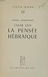 Essai sur la pensee hebraique