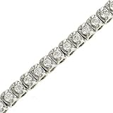 Illusion Set Infinity Diamond Tennis Bracelet 5.00cttw