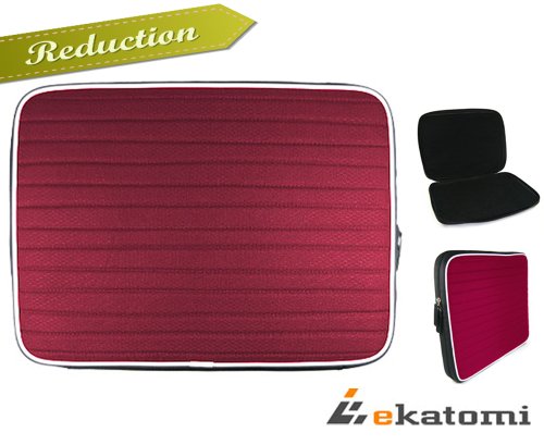 Treks Laptop Bag with Memory Foam for 15 inch Sony VAIO VPC-EB43FX Notebook - Red. Tip Ekatomi Screen Cleaner Sticker