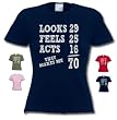 LOOKS 29, FEELS 25, ACTS 16 - THAT MAKES ME 70 - 70 Geburtstagsgeschenk / Gegenwart T-Shirt Oliv XL