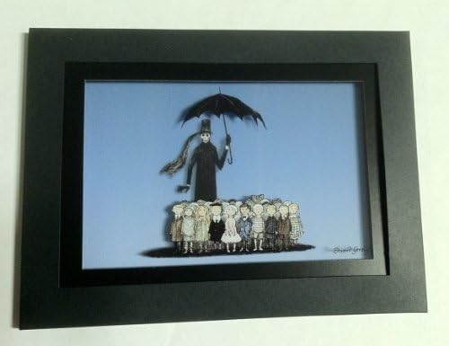 Arcane Vault's Edward Gorey "Gashlycrumb Tinies" 3D HD2 Laser Cel™ | 6-Inch by 8-Inch Matted Mylar Artwork with 3-Dimensional Image | Suitable for Framing