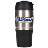 Memphis Grizzlies 18 oz. Stainless Steel / Black Travel Mug (with 