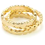 gorjana Poppy Gold-Tone 3 Piece Stackable Ring
