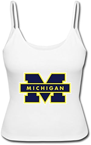 Sportfunnn Michigan Wolverines Art Women's Spaghetti Top S White