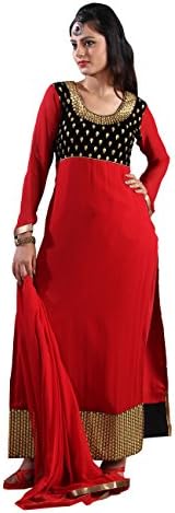 Shubham Fashions Women's Velvet Yolk Punjabi Suit M Maroon