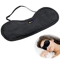 TRIXES Silk Filled Sleep Eye Mask Sleeping Eye blindfold Black