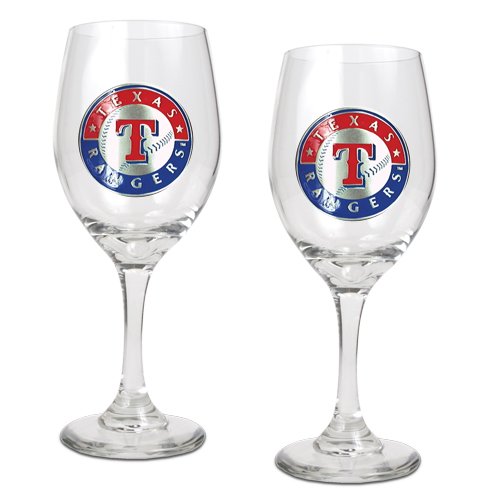 Texas Rangers 2 Piece MLB Wine Glass Set