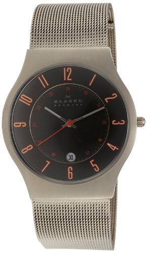 Skagen Men's 233XLTTMO Titanium Grey Dial Watch