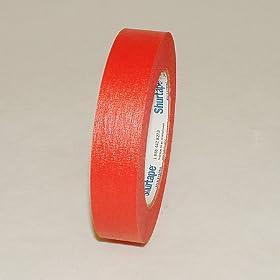 Shurtape CP-632 Colored Masking Tape: 1 in. x 60 yds. (Red)