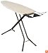 Household Essentials Fibertech Mega Wide Top Bronze Finish 4-Leg Ironing Board with Natural Cotton Cover