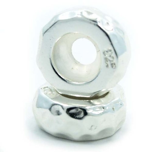 Pro Jewelry .925 Sterling Silver Round Stopper with Rubber Charm Bead for Snake Chain Charm Bracelets