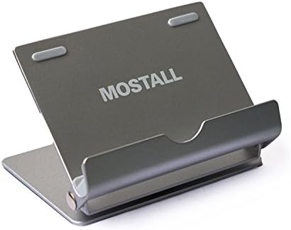 Mostall Aluminum 360-Multi-Angle Portable Universal Cell Phone Tablet Stand Holder for Apple iPhone iPad, Samsung Galaxy, Kindle, HTC, Sony, LG, ZTE, HUAWEI, Nokia, Nexus (Silver)