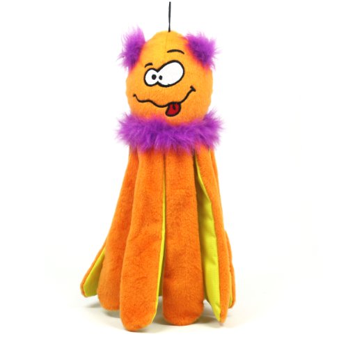 More image Kyjen Squeaky Squiggler Sea Monster Squiddy Dog Toy