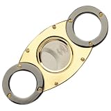 Cuban Crafters Gold & Titanium Double Blade Cigar Cutter