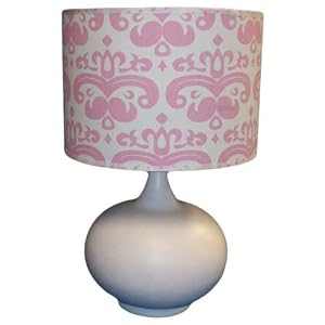Beansprout Camille Lamp with Shade, Pink/White