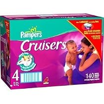 Pampers Cruisers, Size 4 (22-37 Lbs), Economy Plus Pack, 140 Cruisers