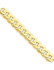 4.6mm, 14 Karat Yellow Gold, Beveled Curb Chain - 18 inch