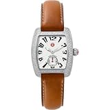 MICHELE Urban Mini Diamond Saddle Calf Skin Watch by Michele