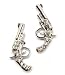 Pistols guns Six Shooter Super Girl Pistol Earrings