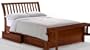 Nutmeg Eastern King Platform Bed w/ Cherry Finish + 4-Drawer Set & Footboard Bench