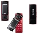 Samsung SGH-F200 schwarz/ rot Handy ohne Vertrag, ohne Branding, kein Simlock