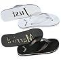 White Just Married Flip Flops for Ladies