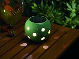 Smart Solar/Smart Solar 3183WRM1 Ceramic  Solar Sphere lantern Blue Ceramic