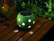 Smart Solar/Smart Solar 3183WRM1 Ceramic  Solar Sphere lantern Blue Ceramic