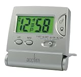 ACCTIM CK3357 MINI FLIP LCD ALARM CLOCK SILVER