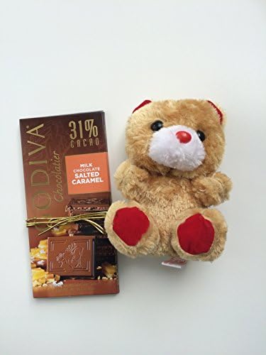 Tan Teddy Bear with Godiva Chocolate Bar for Teens & Adults