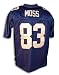 Autographed Sinorice Moss New York Giants Reebok EQT Blue Jersey